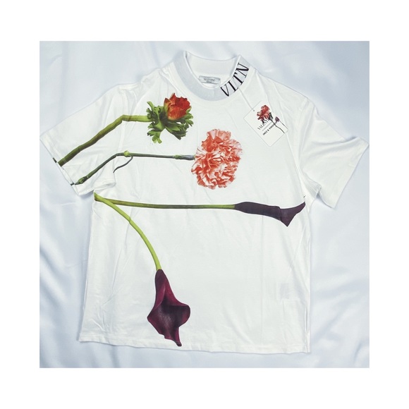 Valentino floral print T-shirt white / multicolor - Picture 9 of 13